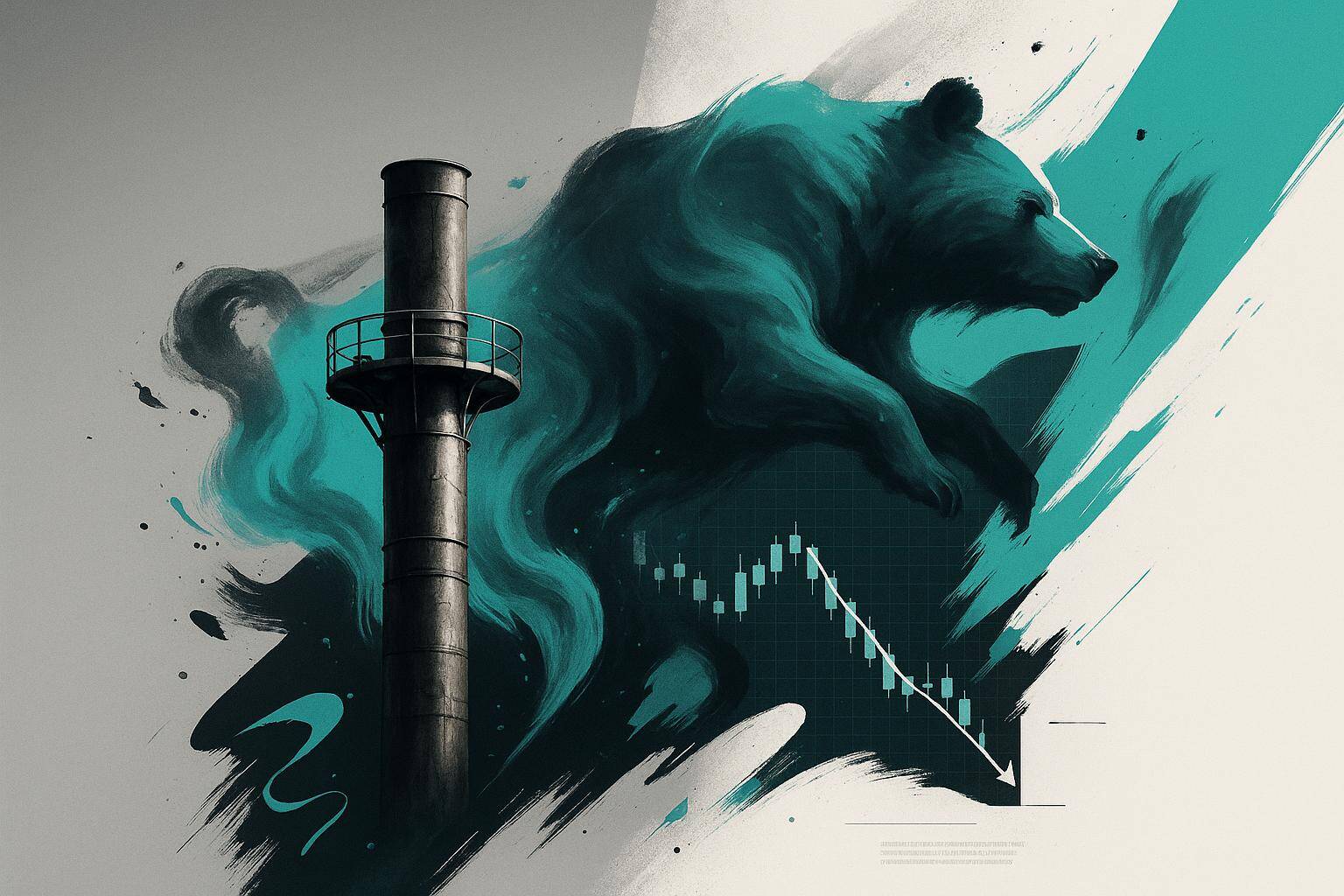 Natural gas tower and bear, FX Empire