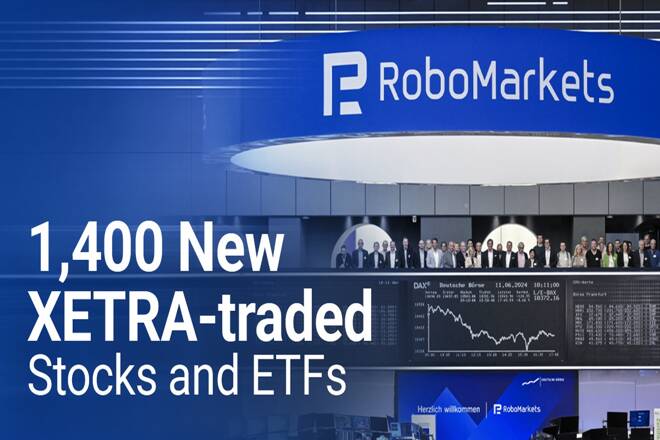 1,400 New XETRA-traded Stocks and ETFs and RoboMarkets logo.