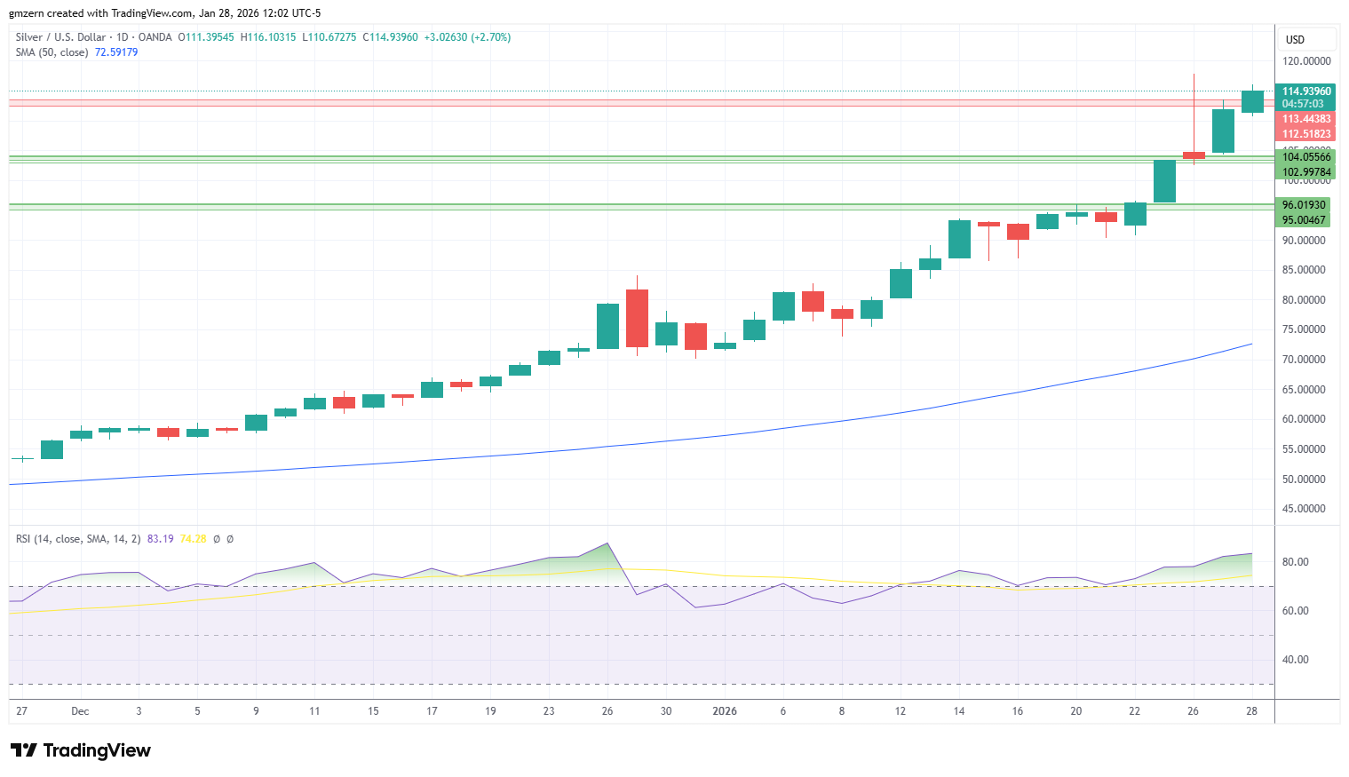 Silver 280126 Daily Chart
