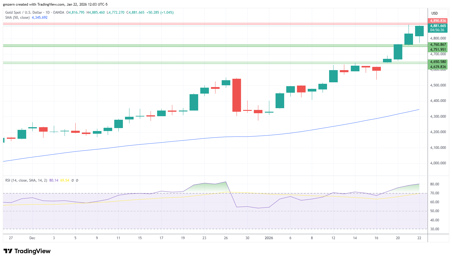 Gold 220126 Daily Chart