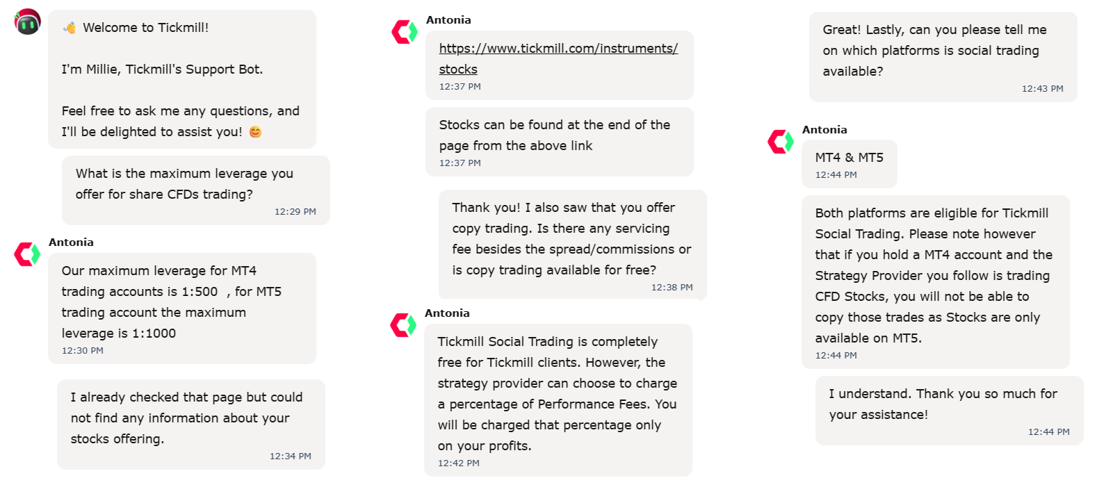 My conversation with Tickmill