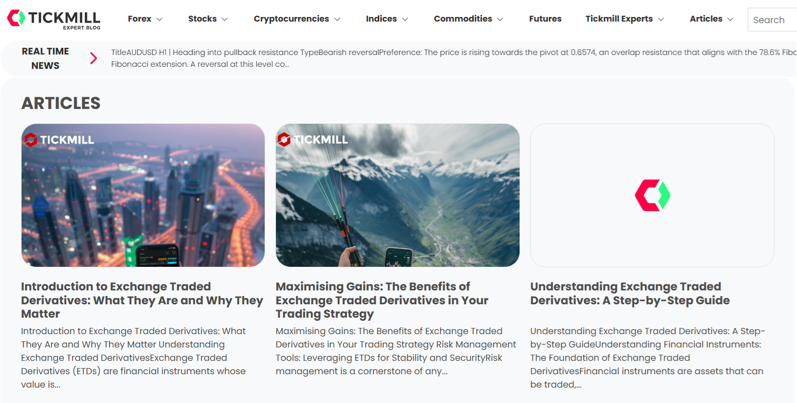 Tickmill’s educational articles