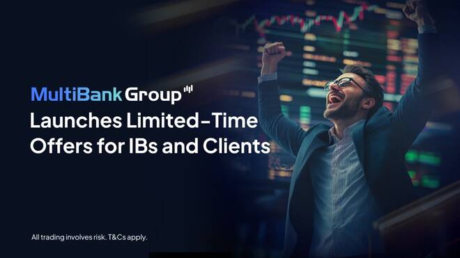 Trader celebrating success and title " Multibank Group Launches Limited-Time Offers for IBs and Clients"