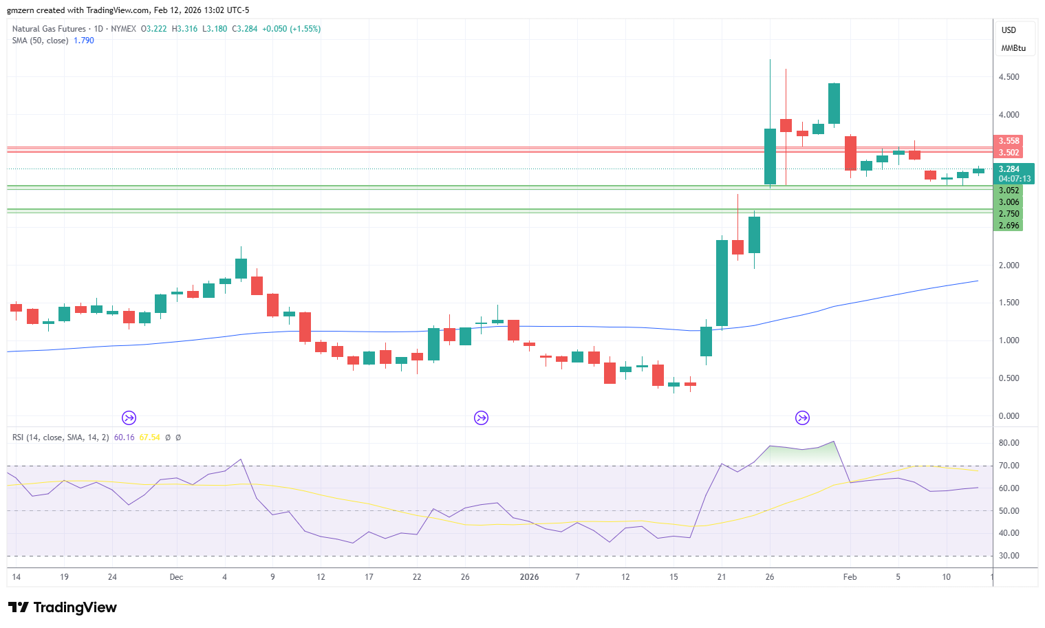 Natural Gas 120226 Daily Chart