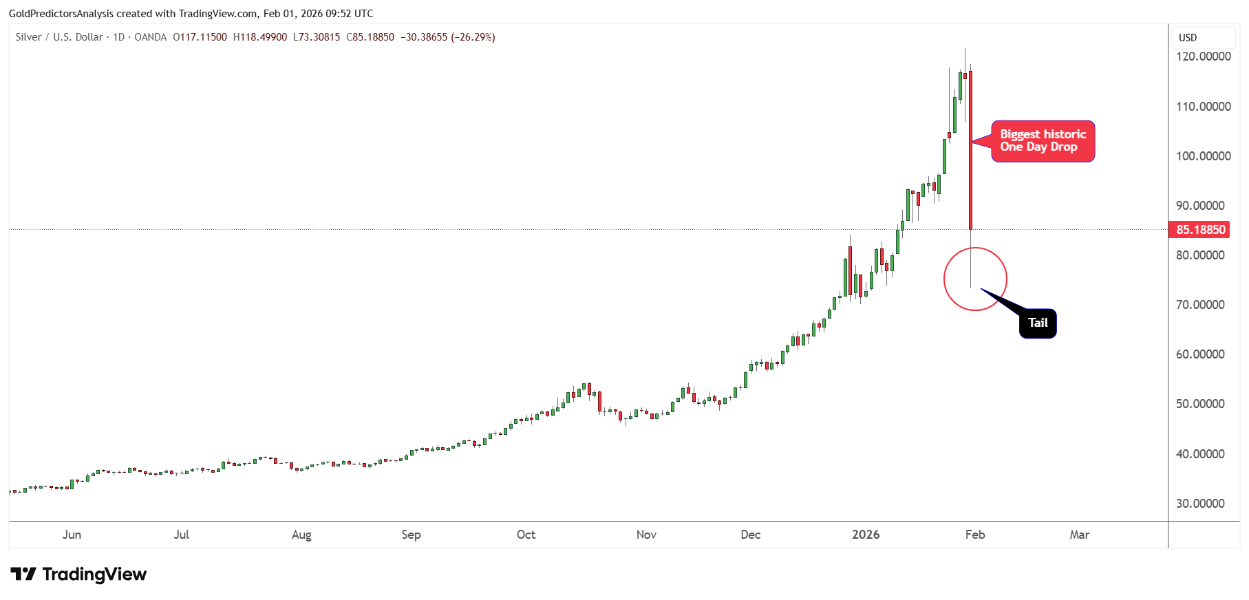 Gold daily tail