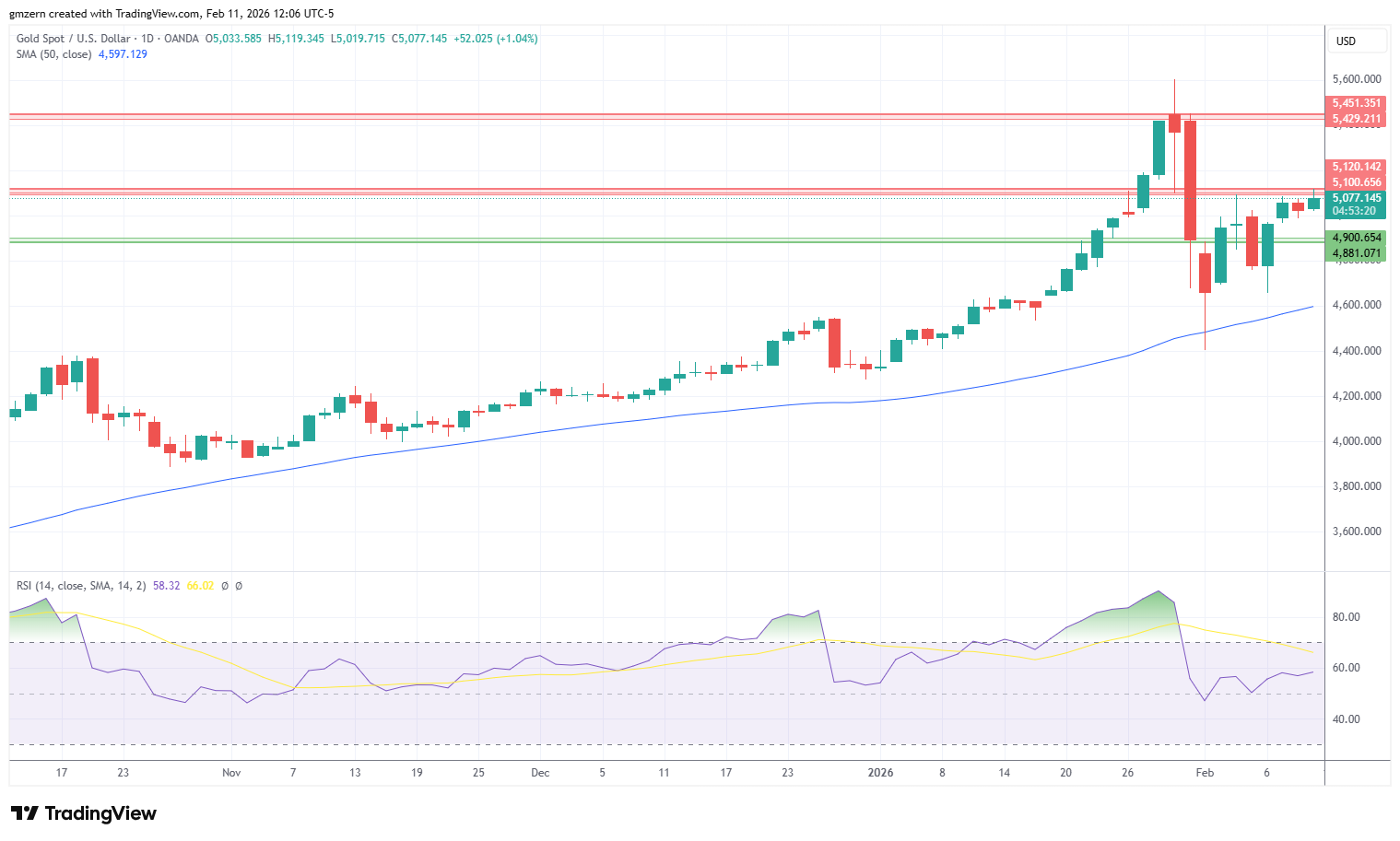 Gold 110226 Daily Chart
