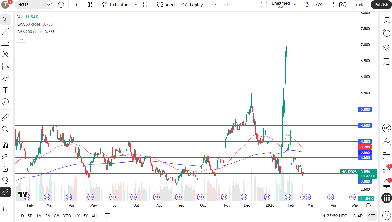 Natural Gas daily candlestick chart.