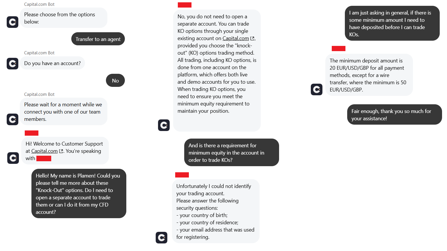 My conversation with Capital.com’s customer support