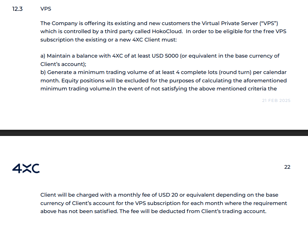 4XC’s VPS offer