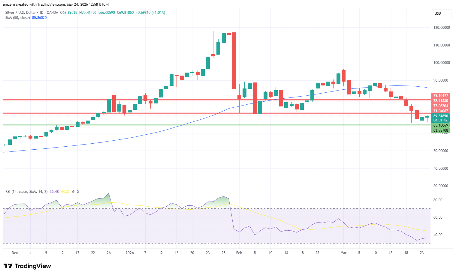 Silver 240326 Daily Chart