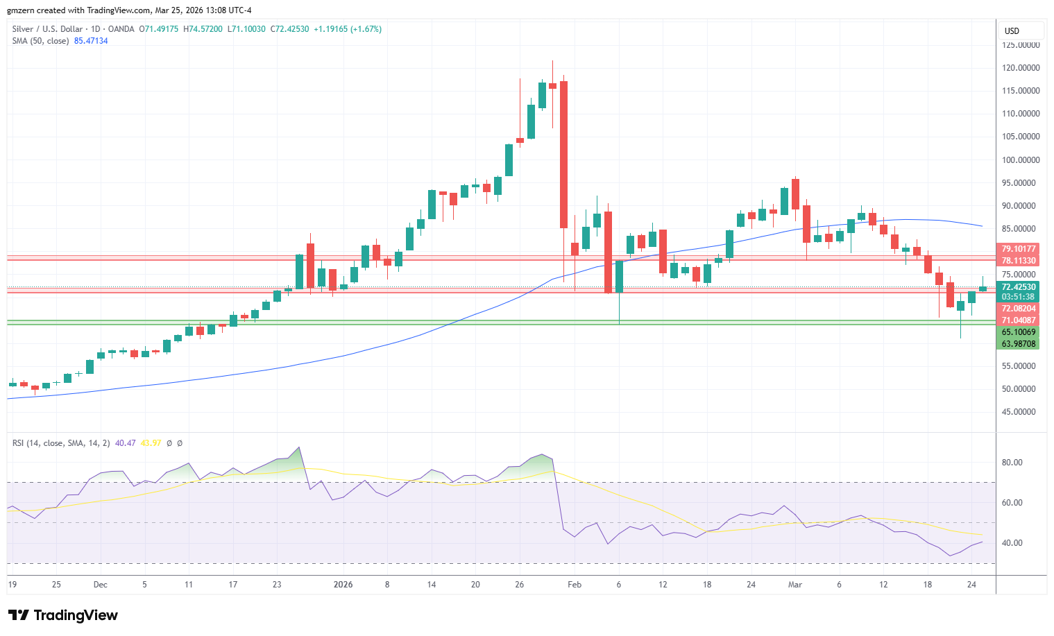 Silver 250326 Daily Chart