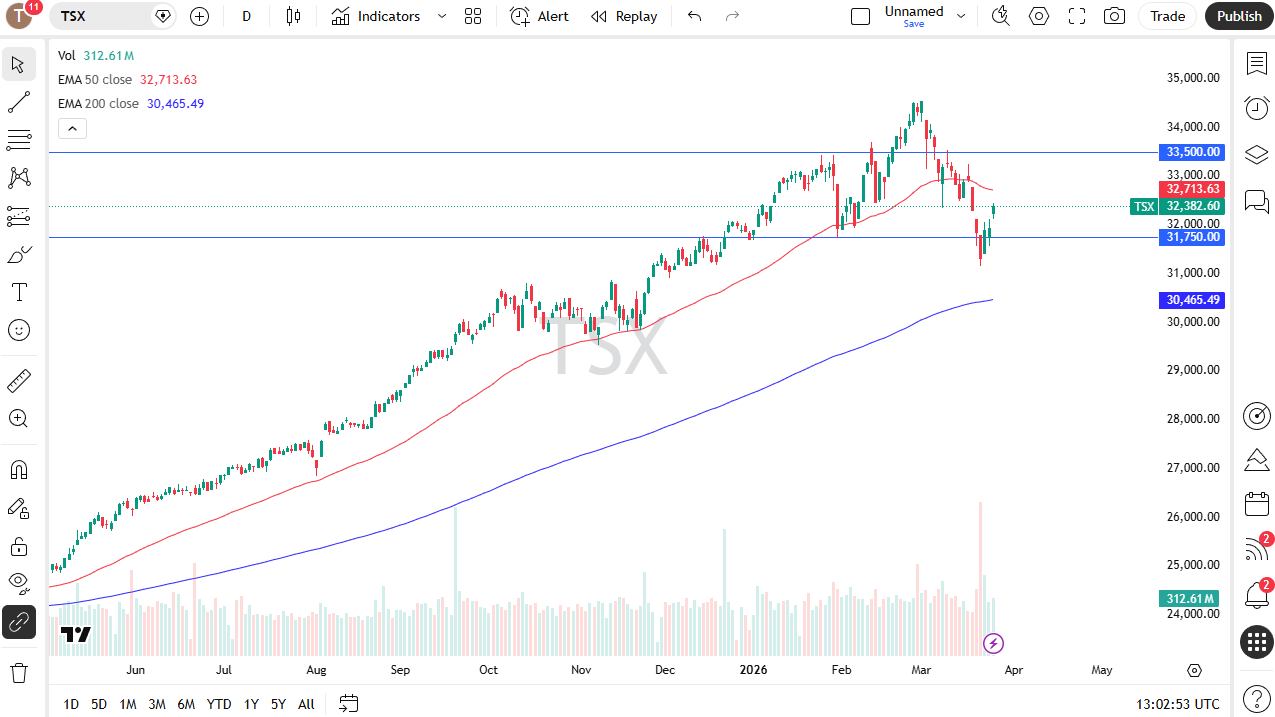 TSX daily candlestick chart. Source: TradingView