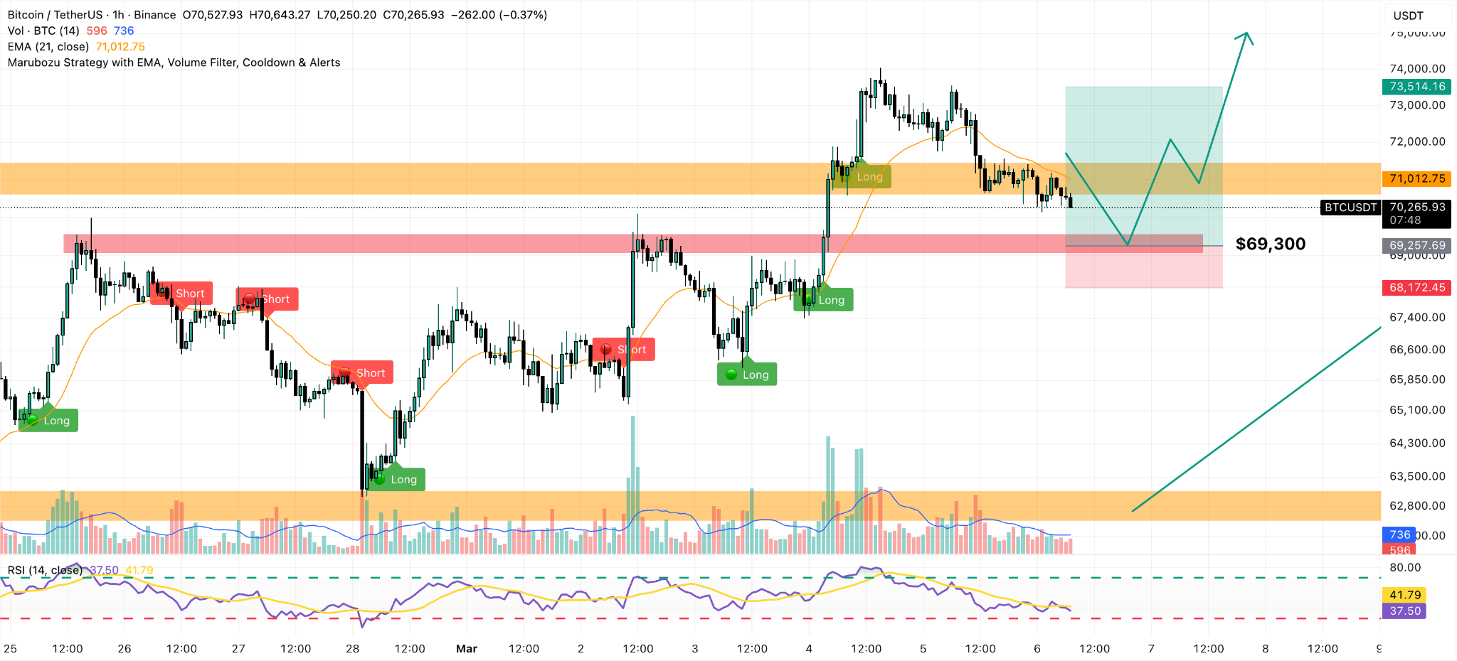bitcoin hourly price chart