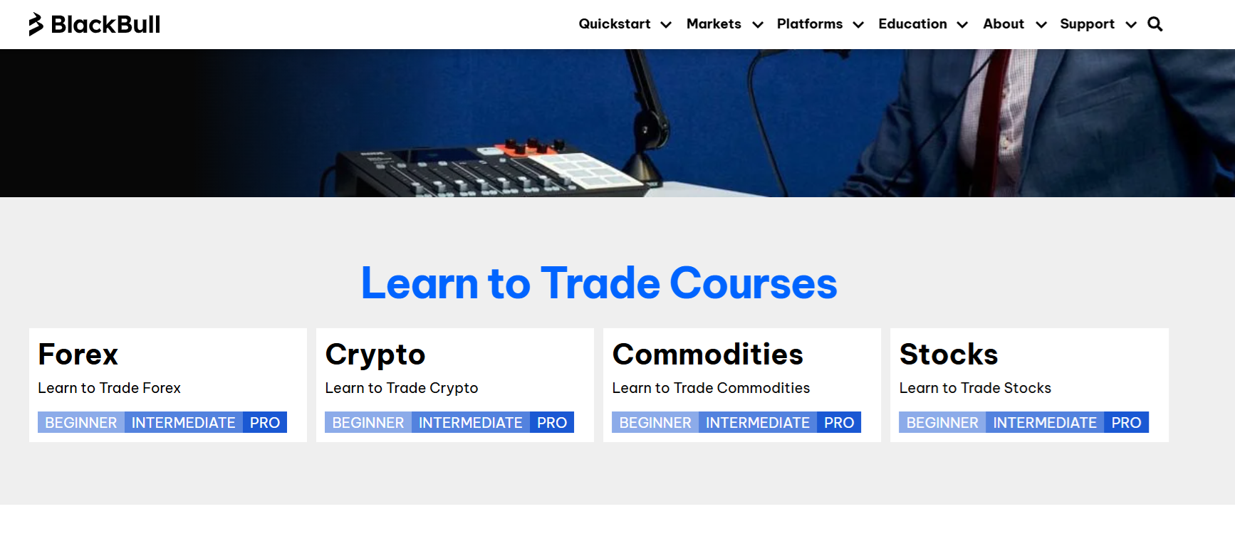 BlackBull Markets’ educational courses