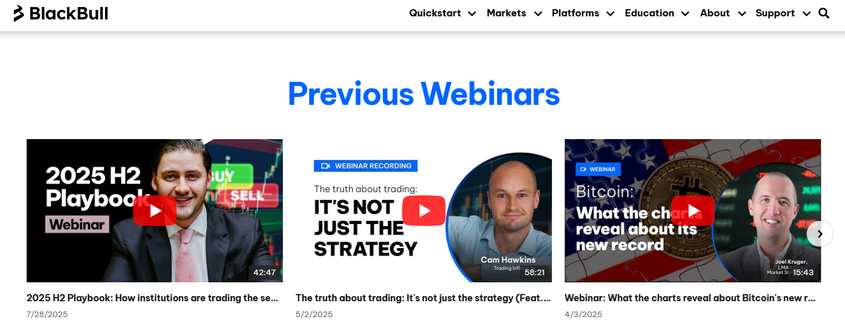 BlackBull Markets’ past webinars