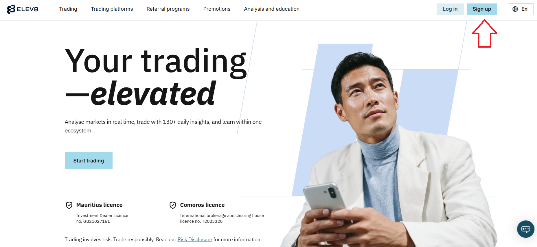 Opening an account with Elev8