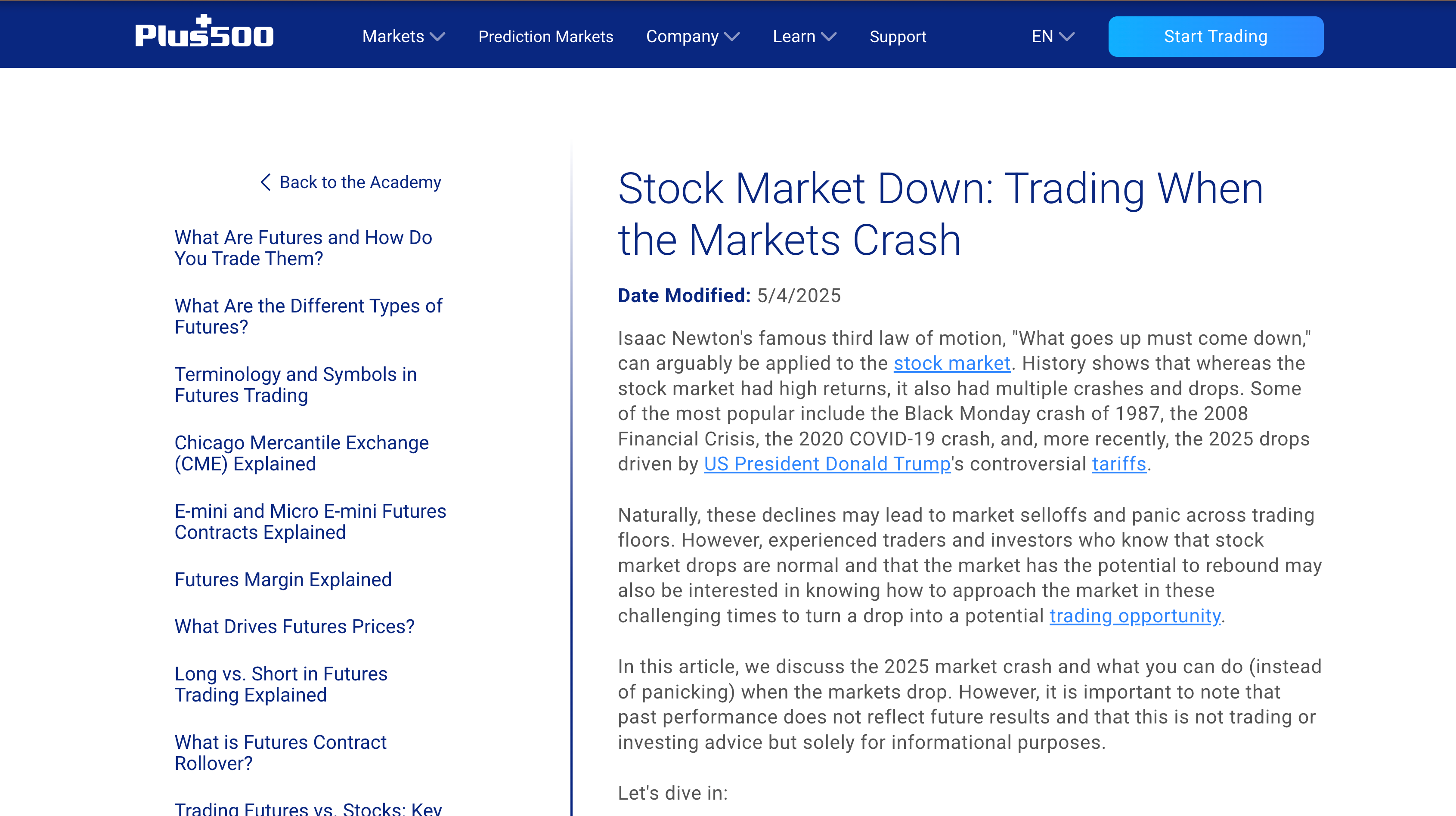 Futures Academy articles