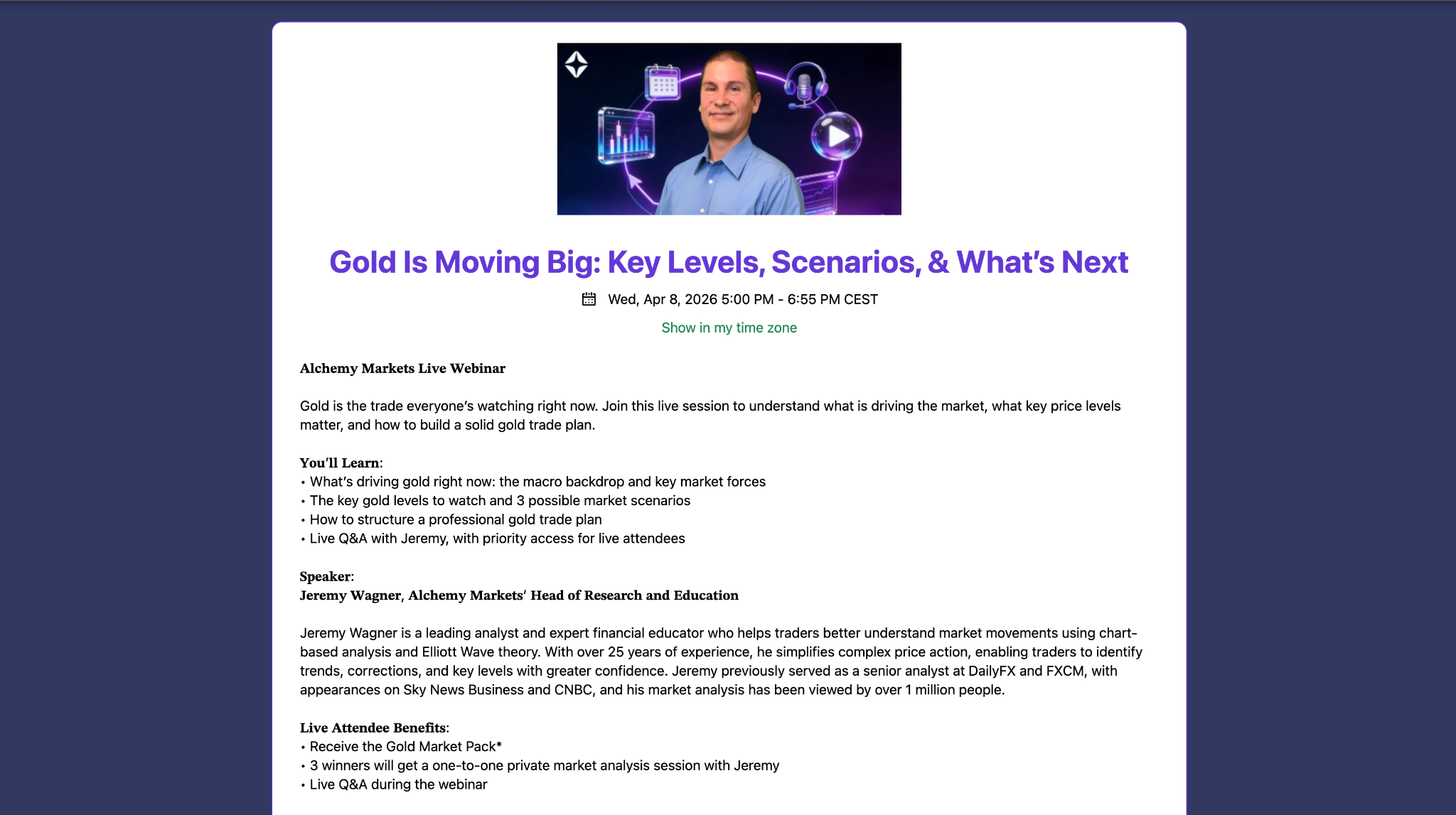 Live webinars