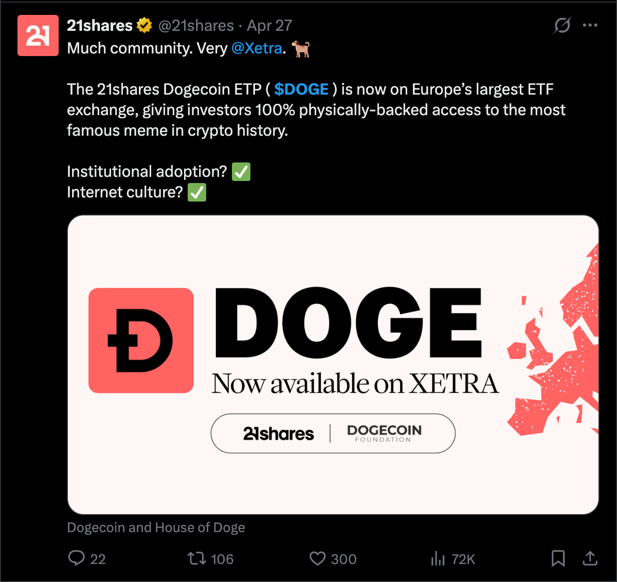 21Shares Official X Account