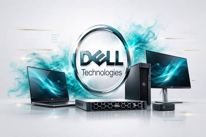 Dell Technologies logo and hardware.