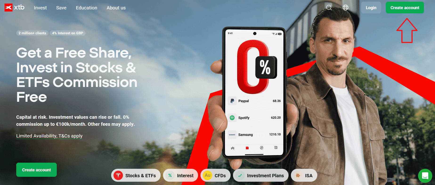 Opening an account with XTB (Source: www.xtb.com)