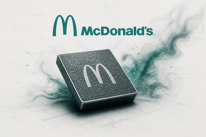 McDonalds logo and label