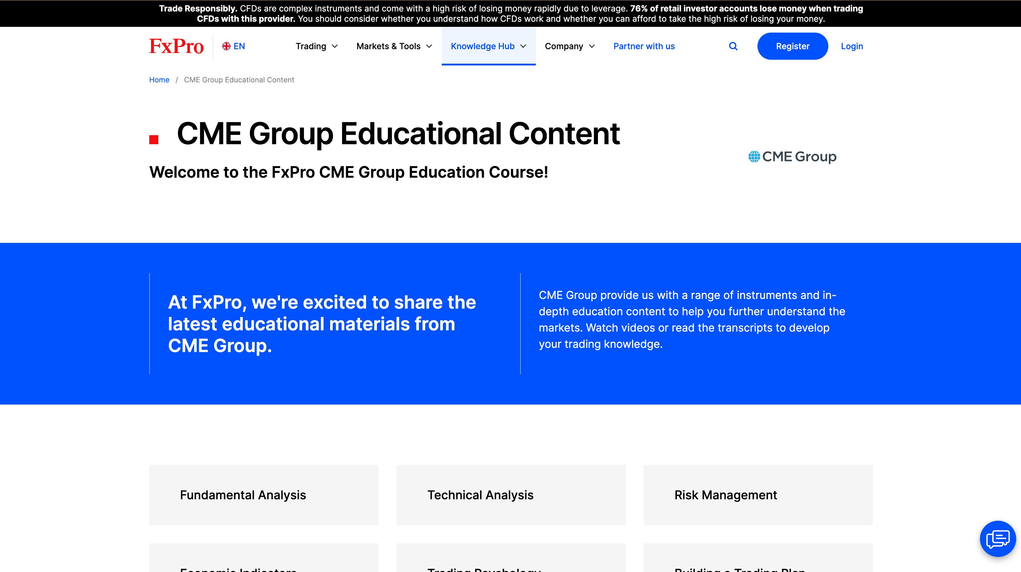 CME Group educational course