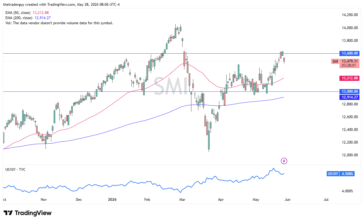 SMI 20 daily chart. Source: TradingView
