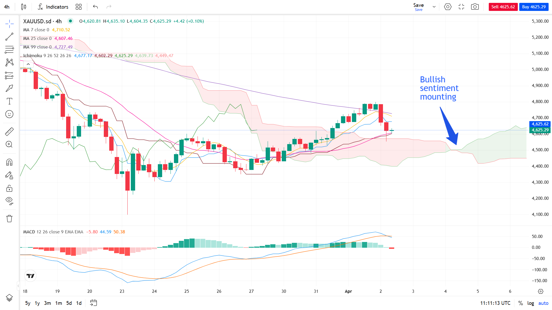 FXT WebTrader’s charts screen
