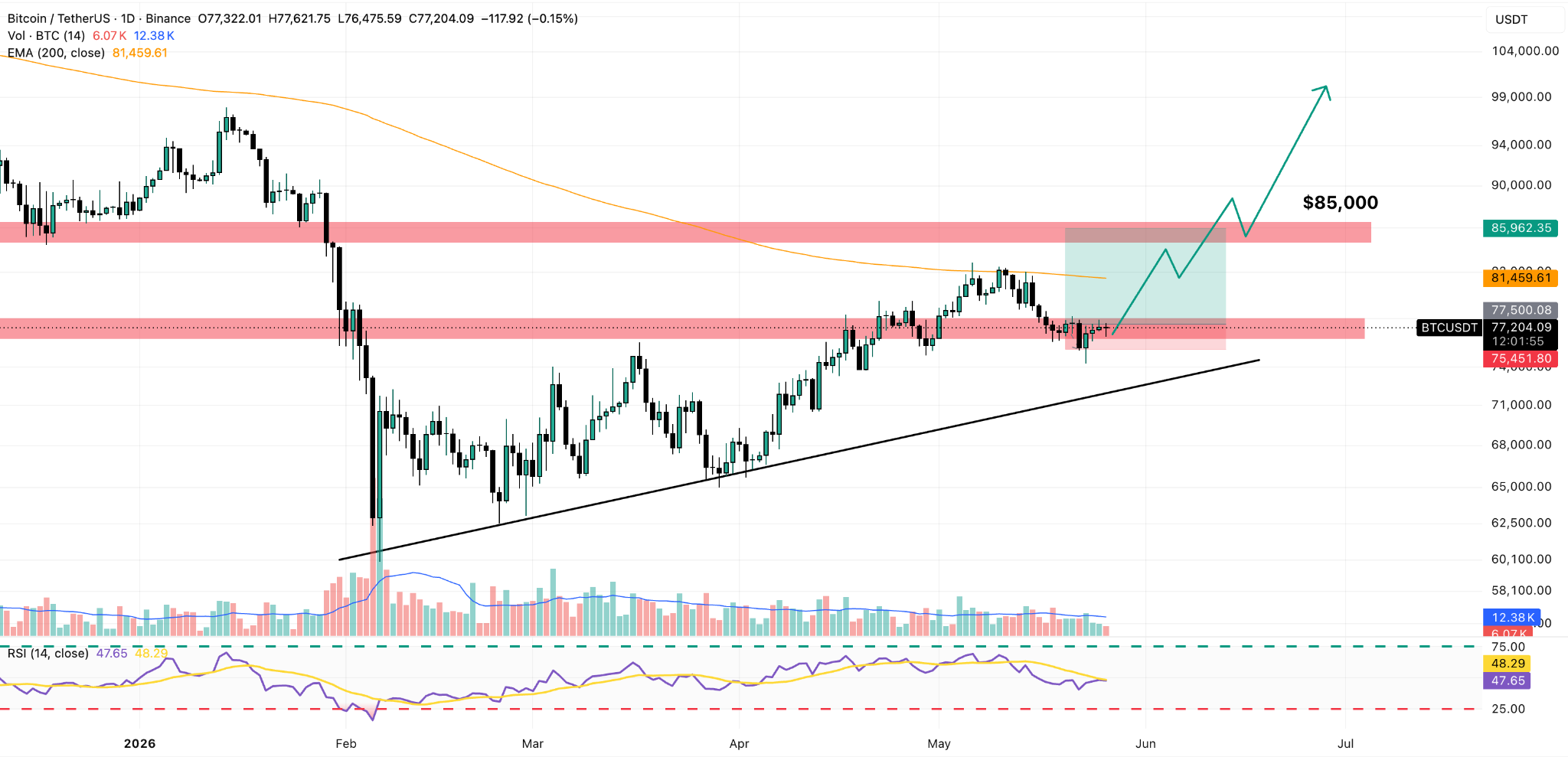 BTC/USDT Daily Chart