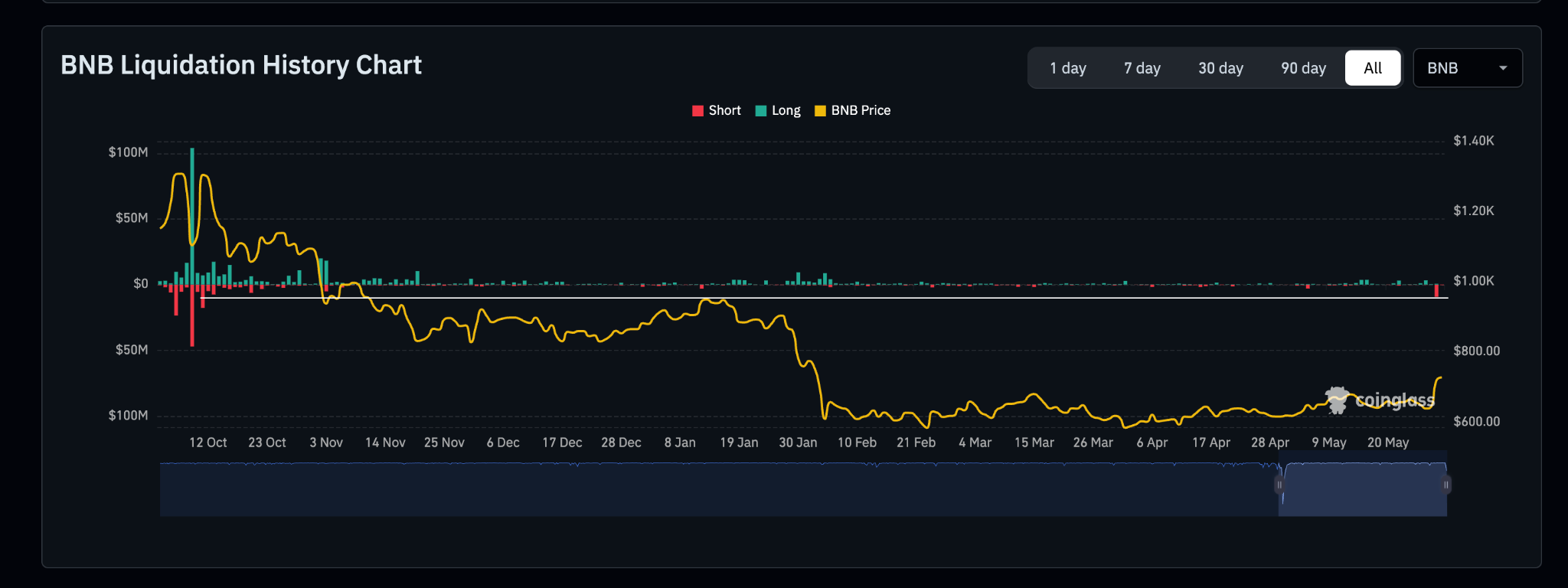 BNB Daily Liquidations