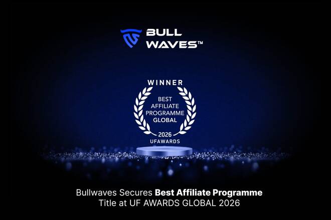 Bull Waves logo and its award Best Affiliate Programme at UF AWARDS GLOBAL 2026