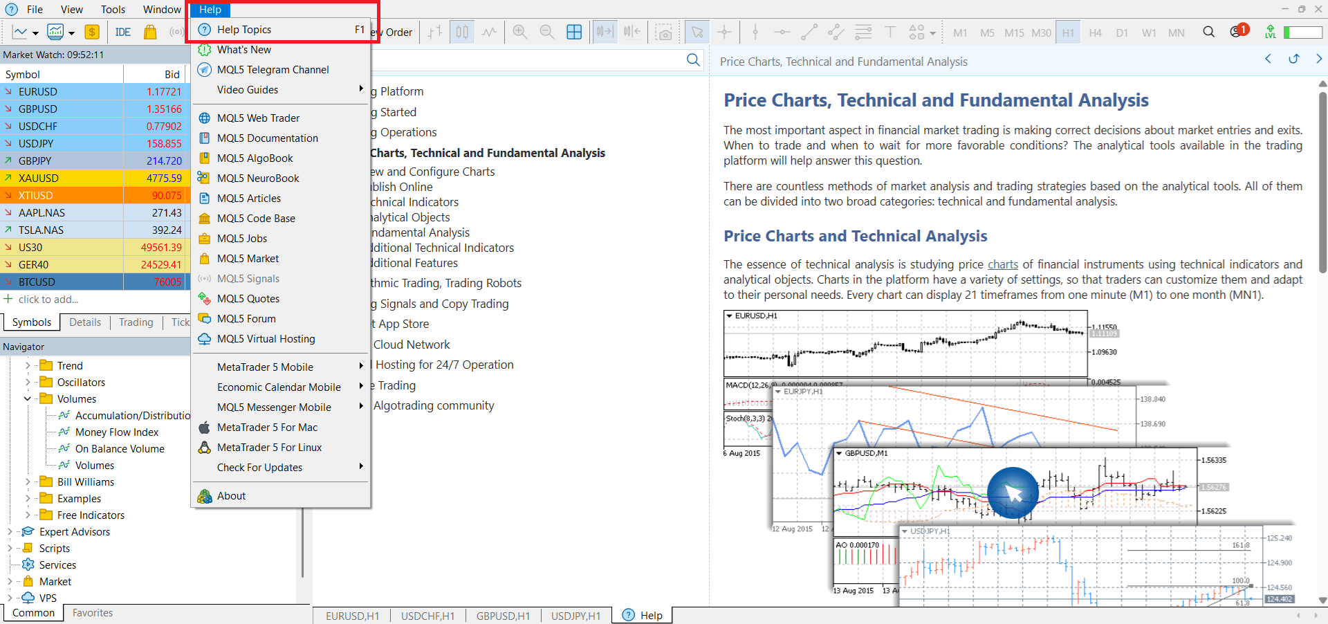 MetaTrader’s educational guides