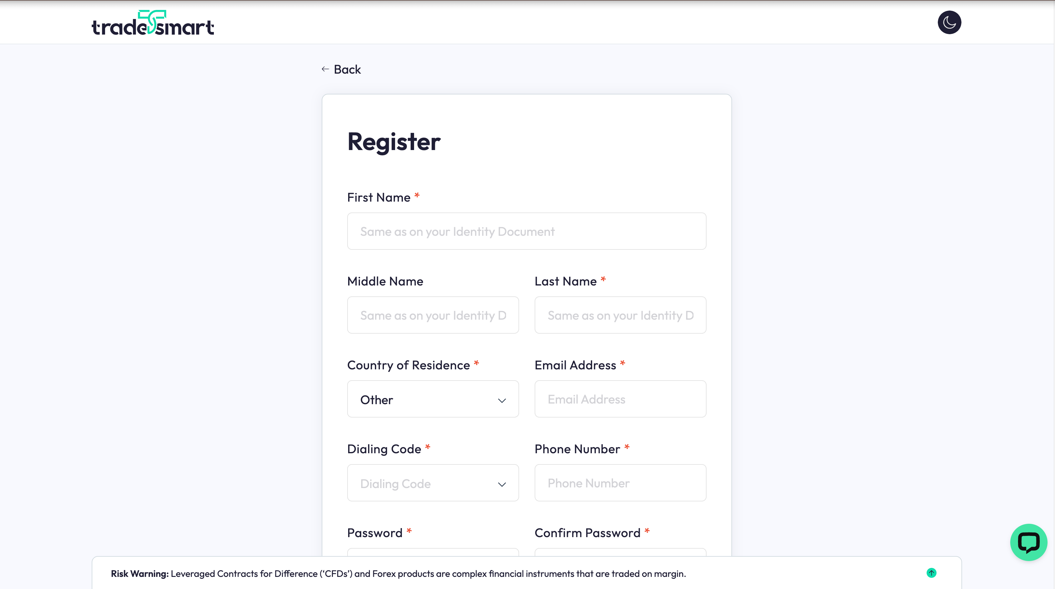TradeSmart application