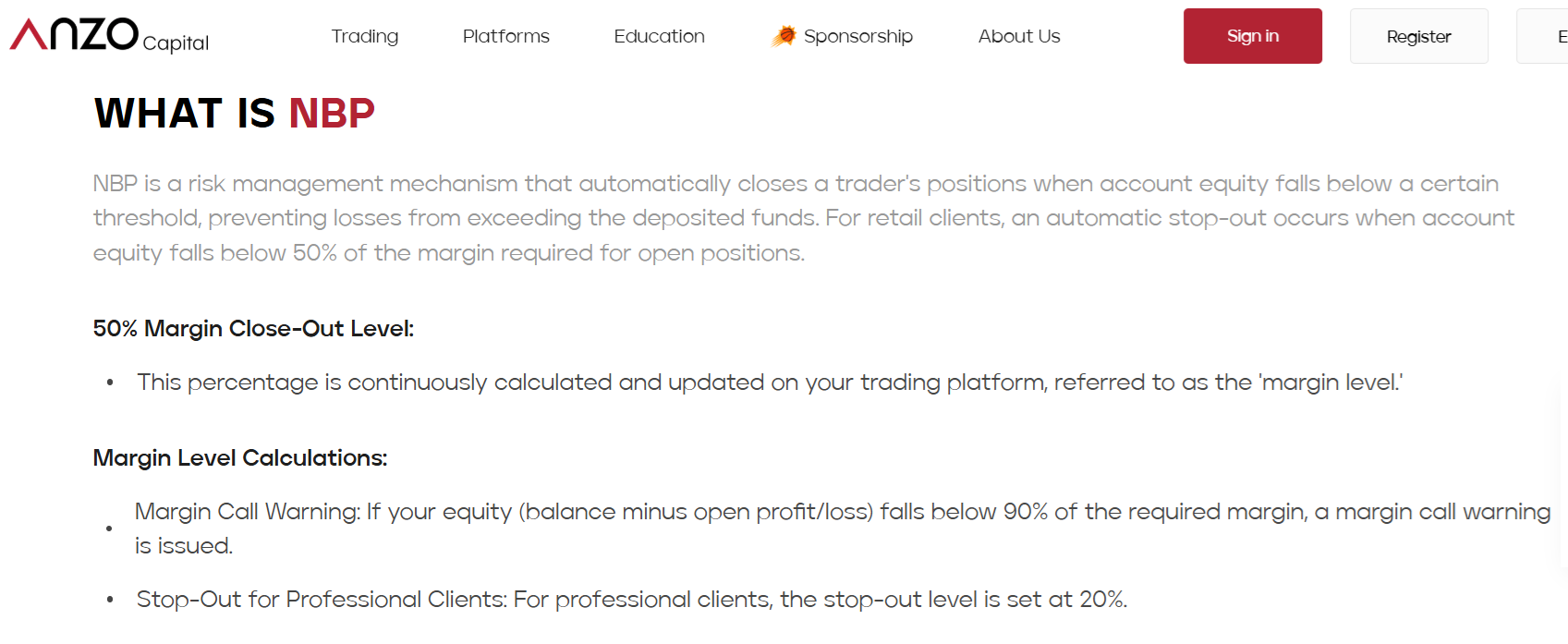 Anzo Capital’s misleading info on the website