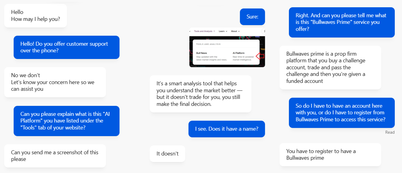 My second conversation with Bullwaves