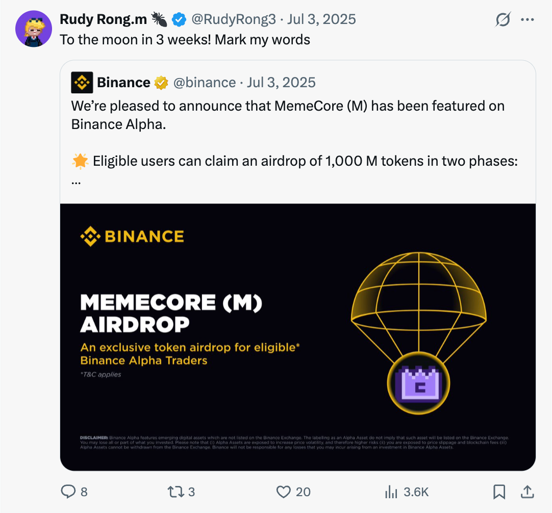 Rudy Rong Official X Account