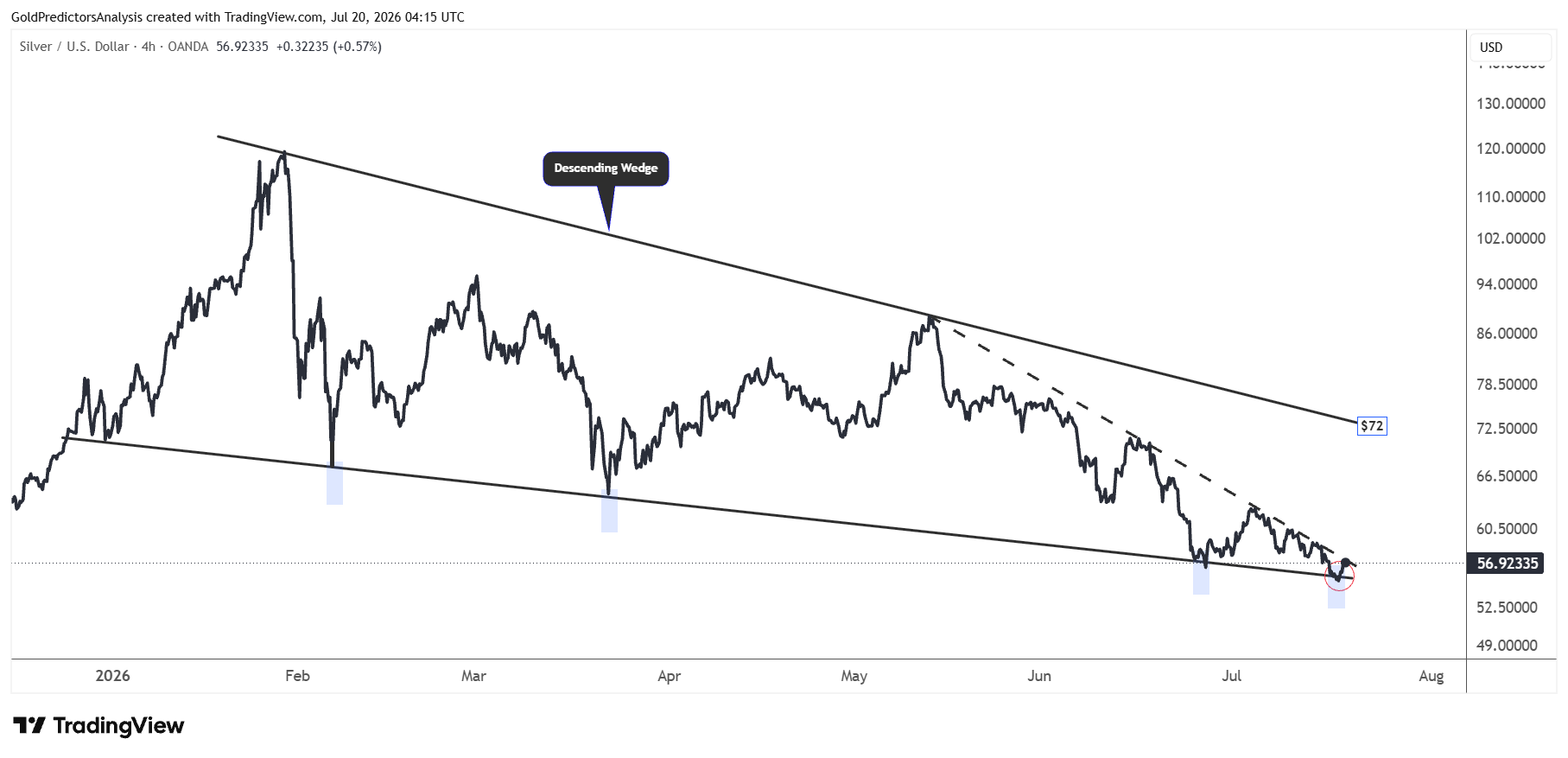 Silver wedge