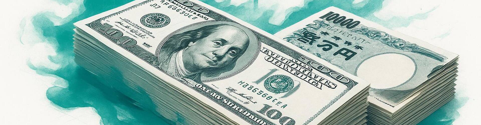 Bandiere americana e giapponese e denaro