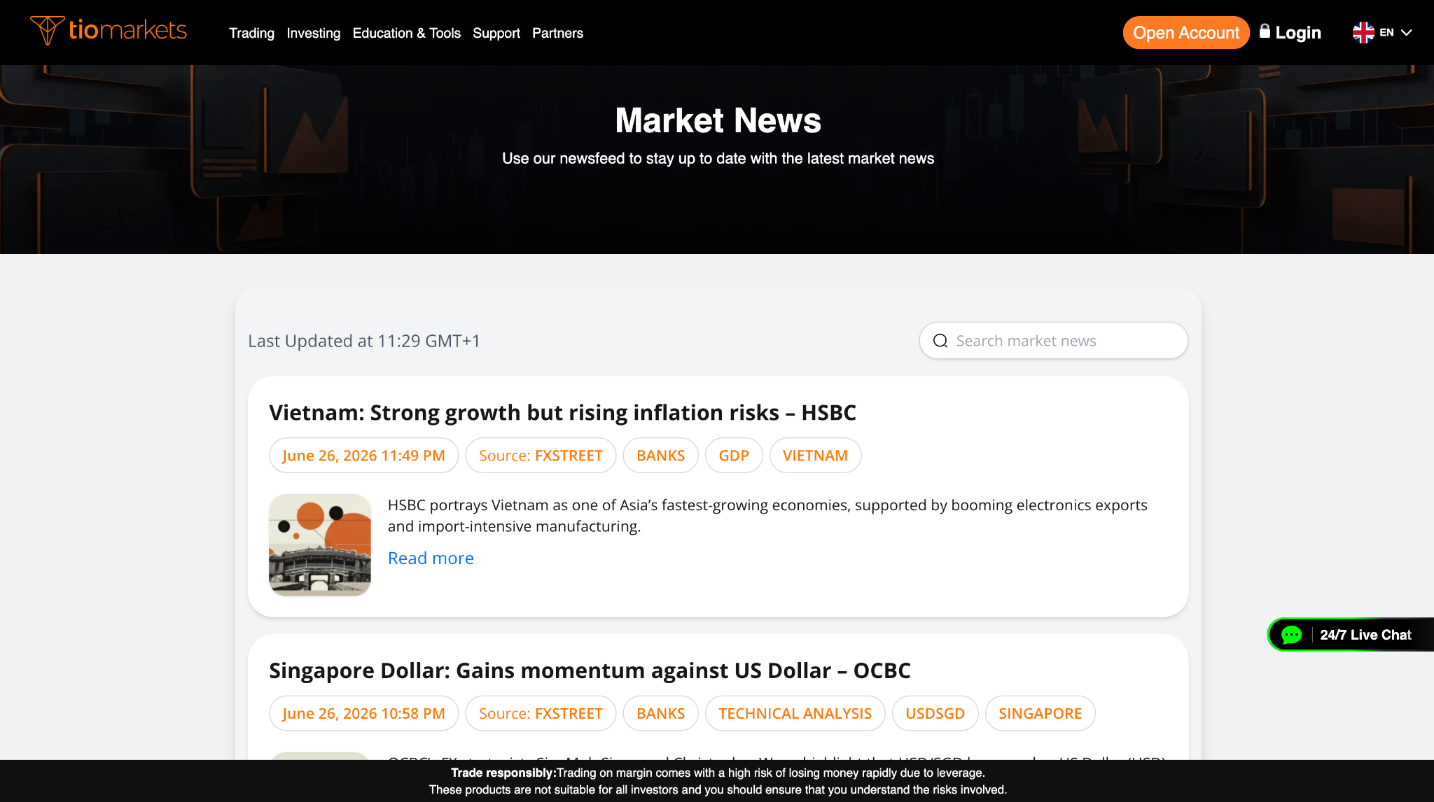 TIOmarkets market news
