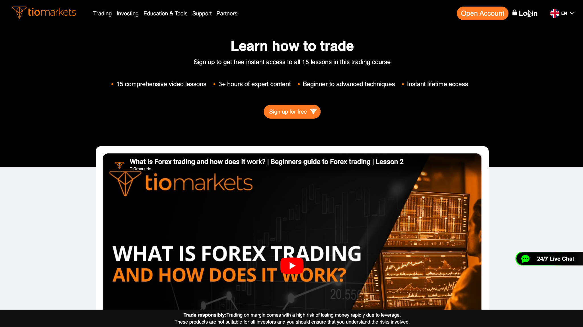 TIOmarkets education