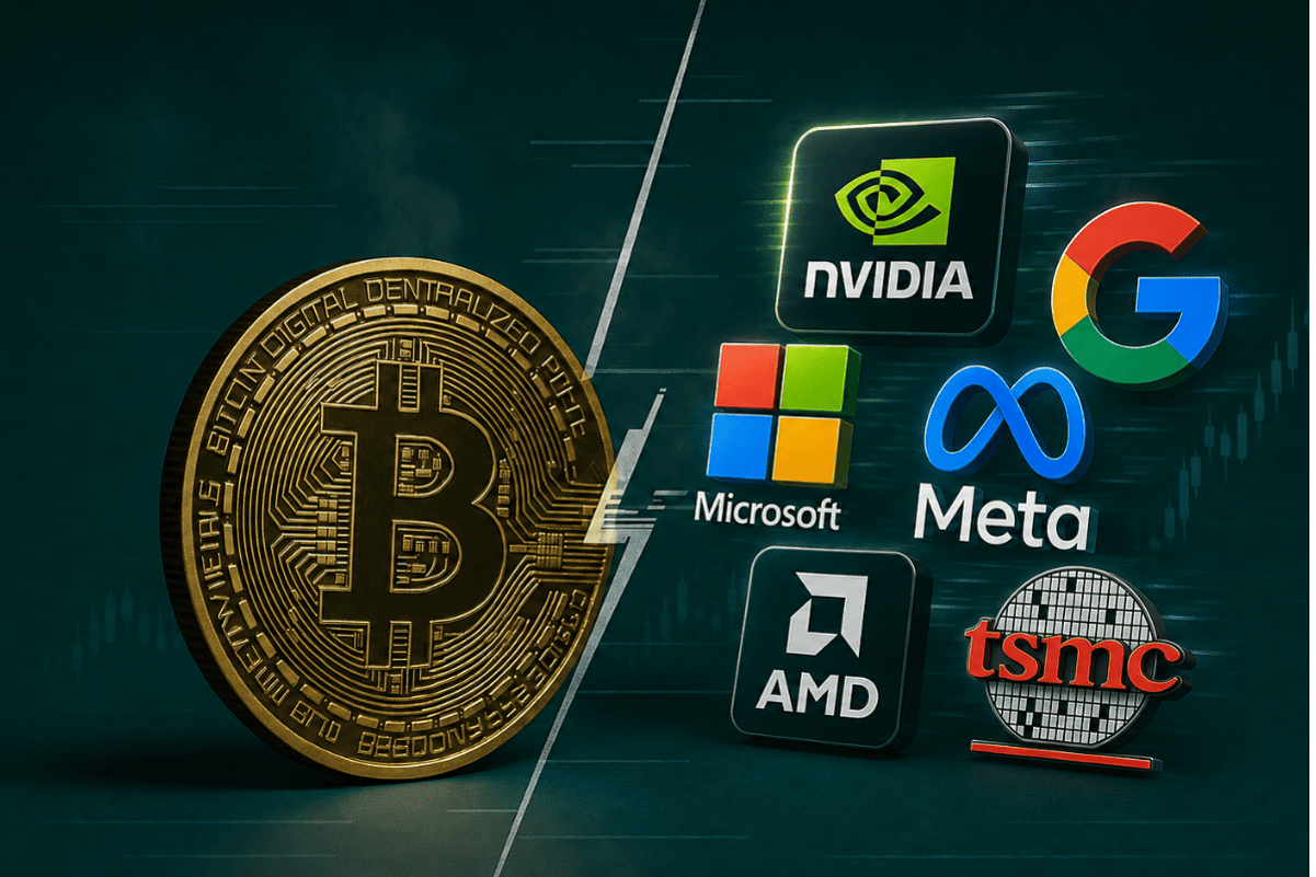 Pourquoi le Bitcoin chute malgré les sommets historiques des actions US