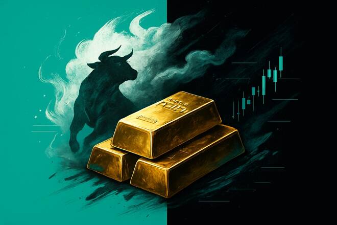 Gold bullion and bull