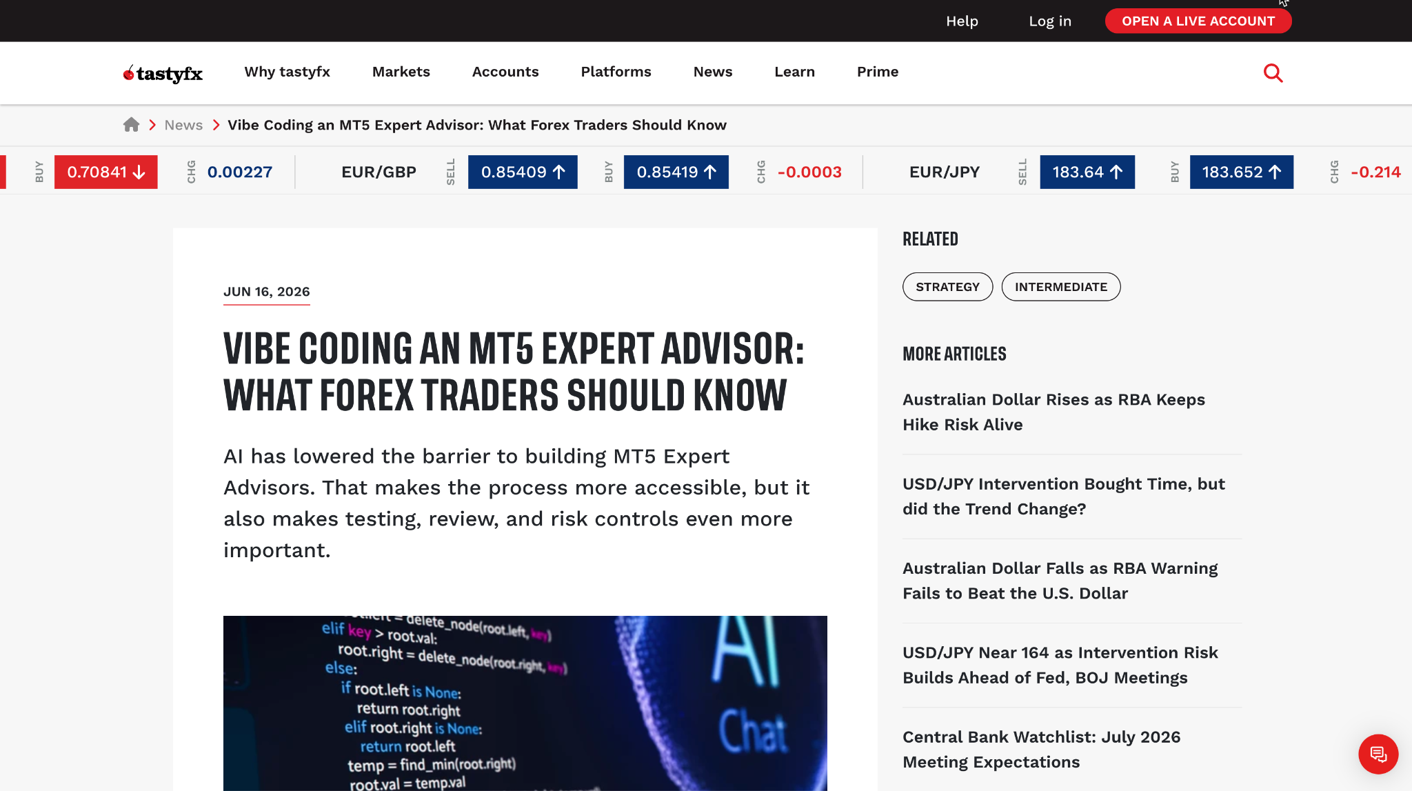 tastyfx forex guides