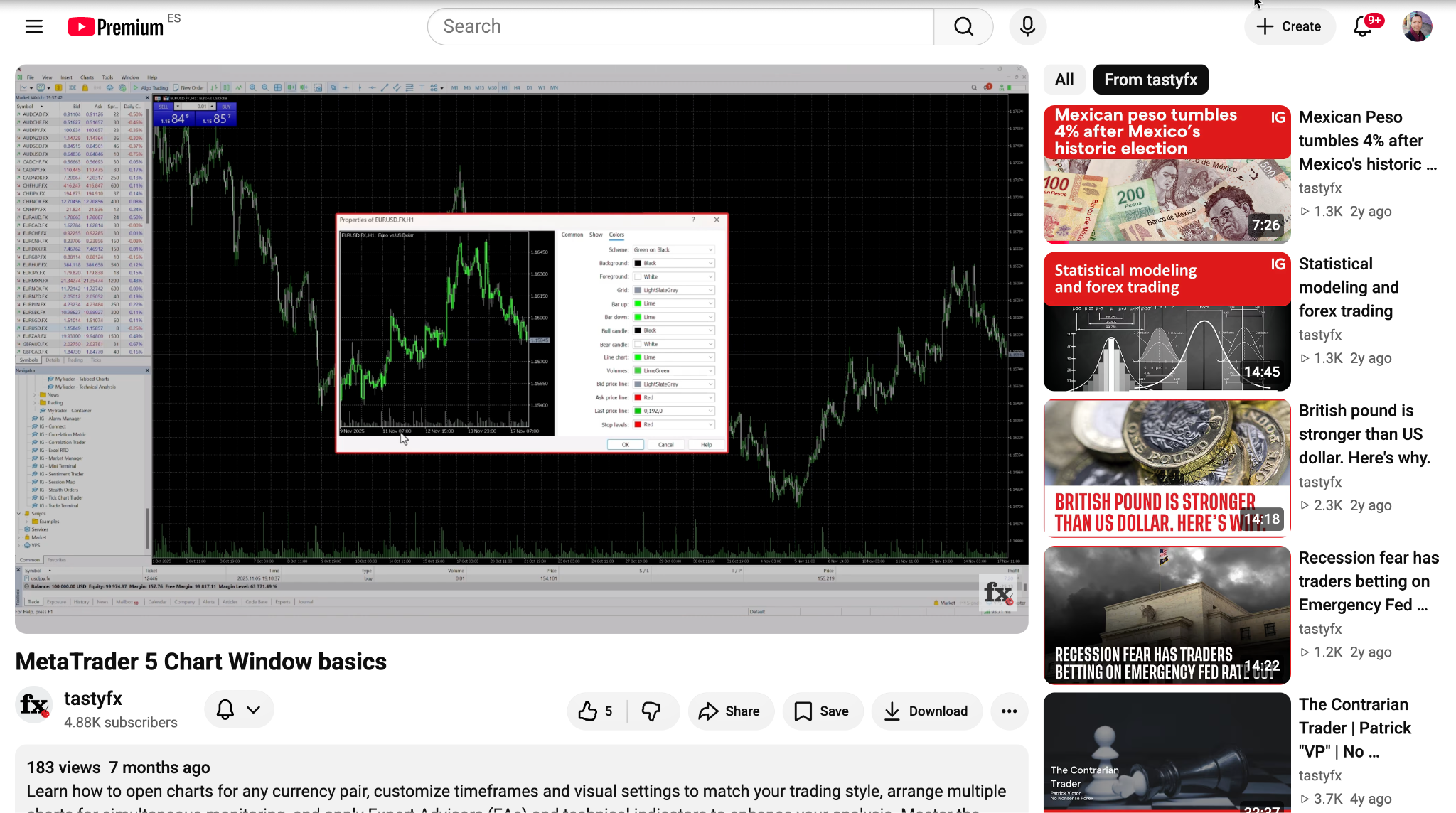 tastyfx platform tutorials