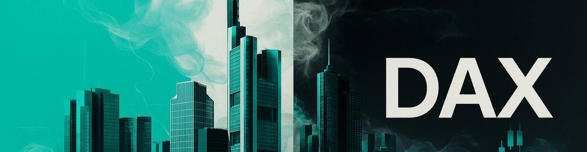 Città tedesca e etichetta DAX