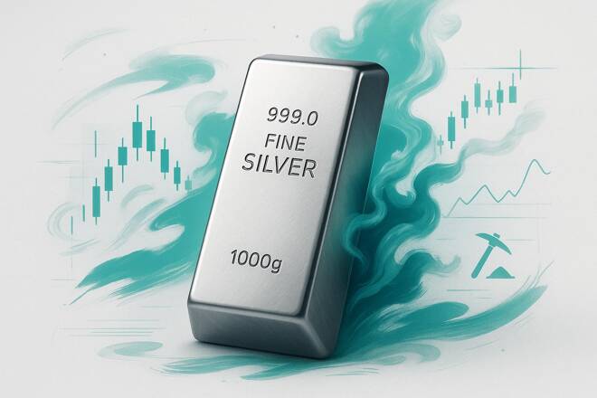 Silver bullion and trading chart