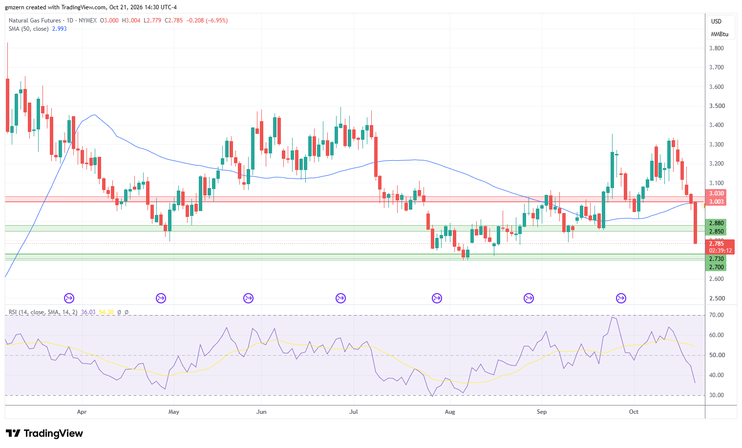 Natural Gas 211026 Daily Chart