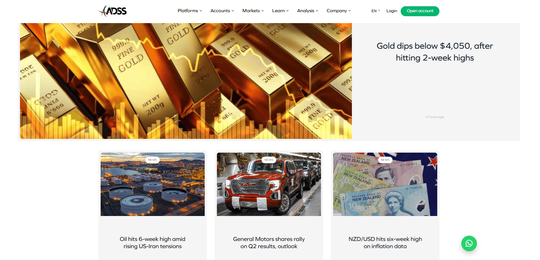 ADSS’s latest market briefs