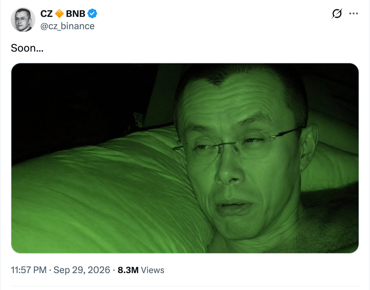 Changpeng Zhao's cryptic post